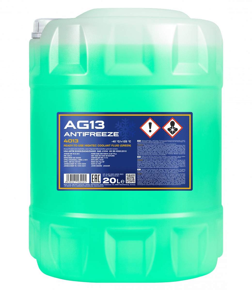 Антифриз MANNOL Antifreeze AG13 (-40 °C) Hightec, 20л (MN4013-20)